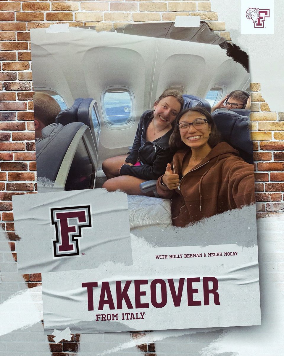 FordhamSoftball's tweet photo. Who’s ready for an INSTAGRAM TAKEOVER📸🇮🇹 Keep an eye out for our Rams as they take over for the next few days in Italy!✈️

Holly and Neleh are with @beyondsportstours playing some international competition! https://t.co/gA6mdUE9MA
