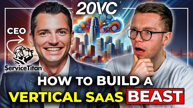 I think <a href="/ServiceTitan/">ServiceTitan</a> is one of the generational defining companies of our time.

For several years they didn’t want to raise venture capital.

Today they are a vertical SaaS monster.

This is the insane story and 8 key lessons 👇