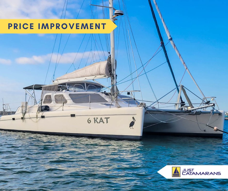 JustCatamarans's tweet image. PRICE IMPROVEMENT: after a $9k price improvement, 6KAT is now available for $190,000!  

justcatamarans.net/catamaran-list…

Docked in Fort Pierce, FL! Reach out to us to arrange a viewing.

#Voyage43 #CustomBoat #FloridaLife #Adventure #LuxurySailing #FastCruiser #SailAway #BoatLife