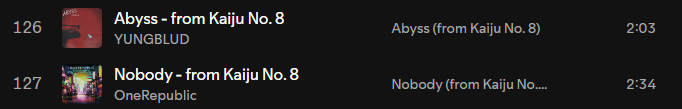 I thought it was really cool that the OP and ED in #KaijuNo8 interact with each other.  My interpretation of it is Hibino pleading for help and Ichikawa saying I gotchu senpai🥲