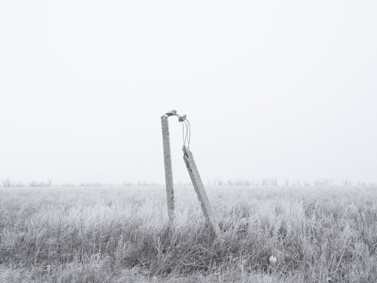maximdondyuk's tweet photo. The series showcases the troubling and troubled land­scape of Ukraine’s liberated territories devastated by the war. A project I’ve been immersed in for the past two winters. Minefields, frost, loneliness, emptiness - each image reflects a meditative state. https://t.co/joHvAgSR1q