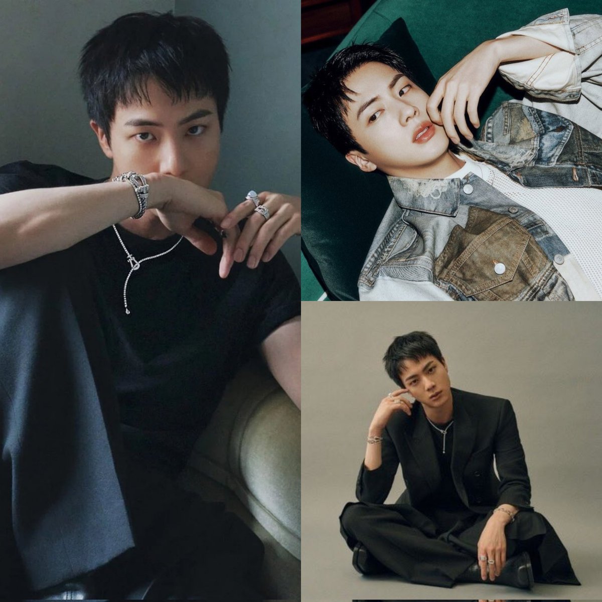 seokjin_updates's tweet photo. No k-pop idol has owned and slayed the post ms haircut like Jin is https://t.co/PcWT924ca4