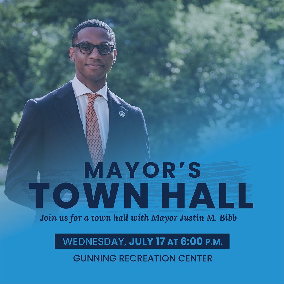 Join us in one week for a Town Hall at Gunning NRRC. Don't miss this opportunity to engage with your community and hear directly from Mayor Bibb!