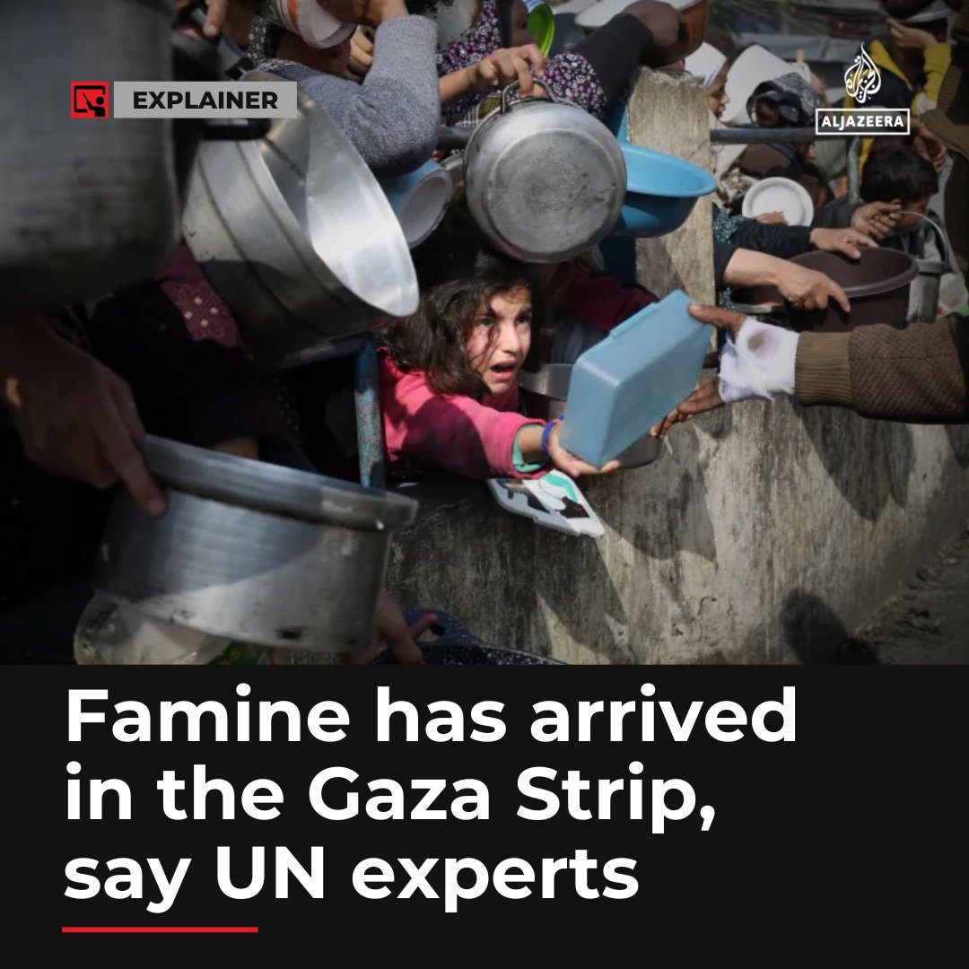 A group of independent UN experts say there's “no doubt” famine has spread in the Gaza Strip after more than nine months of Israel's war.

But, how do we know if there's a famine and can it be stopped? aje.io/os6rhm