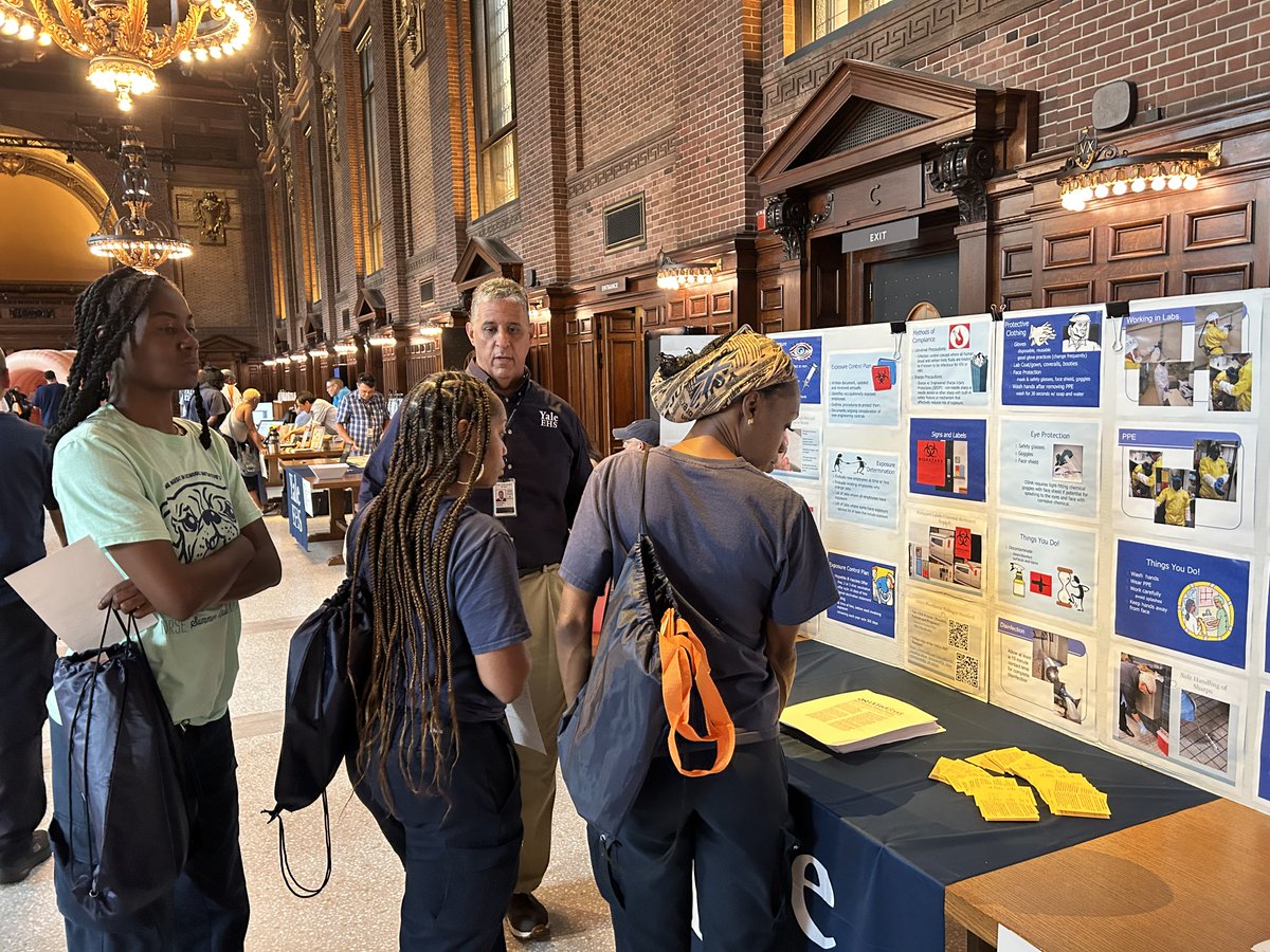 YaleEHS's tweet photo. Yale EHS was proud to be a part of today's Employee Health &amp; Well-Being Fair at the Schwarzman Center. Thank you to all the Yale staff who stopped by our tables. #yaleehs https://t.co/3K54RJQxiw