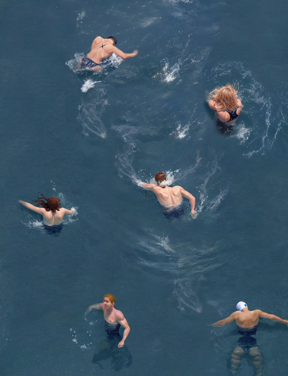 😃Swimmers was selected as one of the 16 artworks to  Canvas 3.0  Summertime Art Exhibit at the Oculus, NYC.

Thanks a lot <a href="/thehugxyz/">JJ</a> and <a href="/TransientLabs/">Transient Labs</a> 🙏

 #raredigitalart  #NFTs #NFT #NFTart #cryptoart #art  #digitalartwork #digitalartist #digitalart