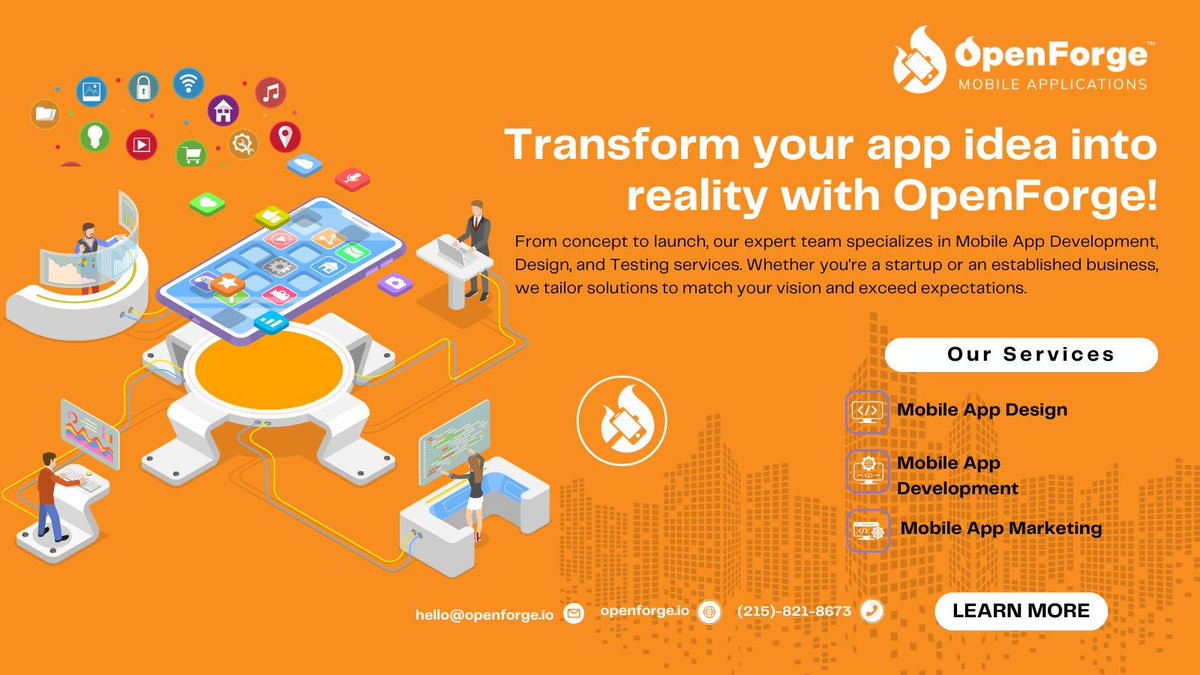 openforgemobile's tweet image. Whether you&apos;re a startup or an established business, we tailor solutions to match your vision and exceed expectations. #MobileAppDevelopment #AppDesign #AppTesting #OpenForge