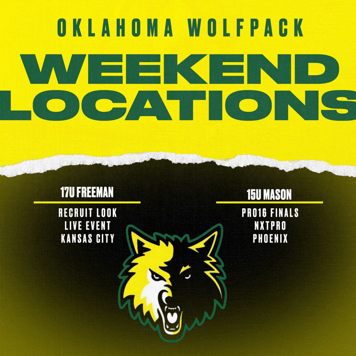 17U Freeman play in KC in the <a href="/RL_Hoops/">RecruitLook Hoops</a> Live event and the 15U Mason are the <a href="/PRO16League/">PRO16/NXTPRO League</a> finals for NXTPRO in Phoenix 💯