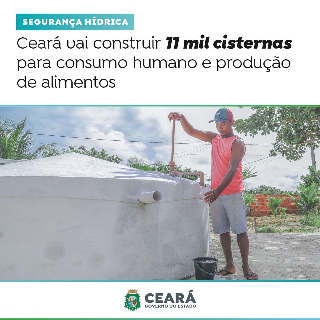 GovernoDoCeara's tweet image. 🚰 🎉 Serão construídas 10.601 cisternas de placas de 16 mil litros, 607 cisternas calçadão de 52 mil litros e 191 sistemas de tratamento e reuso de água domiciliar com fossa ecológica, em 80 municípios cearenses.

💻 sda.ce.gov.br

#governodoceará #cisternas #água