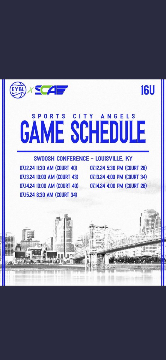 Here’s the schedule for EYBL session 3!