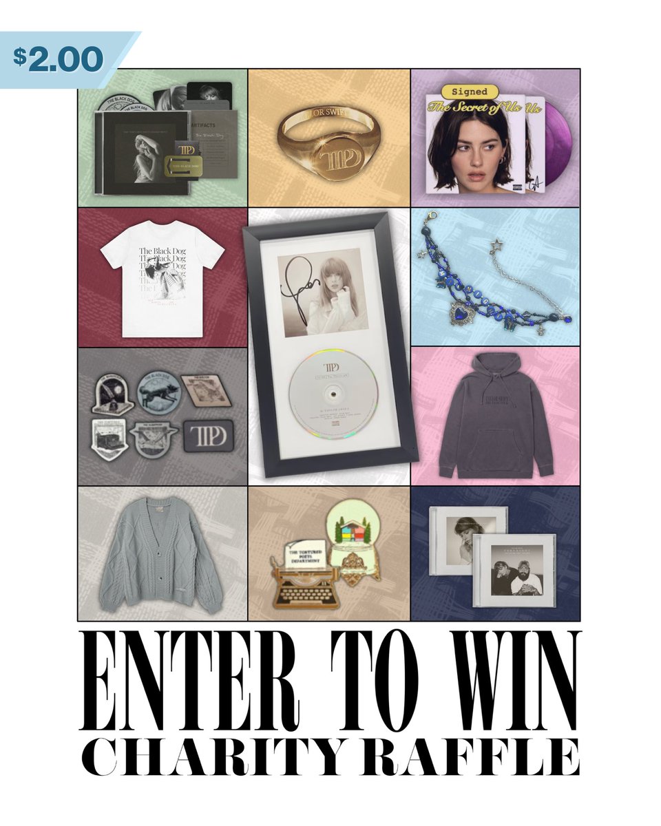 Enter our #13DaysforDWB fundraiser to help us raise $13K in 13 days for <a href="/MSF_USA/">Doctors w/o Borders</a>! Tickets are only $2 and you could win any of the 60 available prizes including those shown below!! Get your entries in quickly as TOMORROW is the last day🕰️
#13DaysforPalestine 🇵🇸