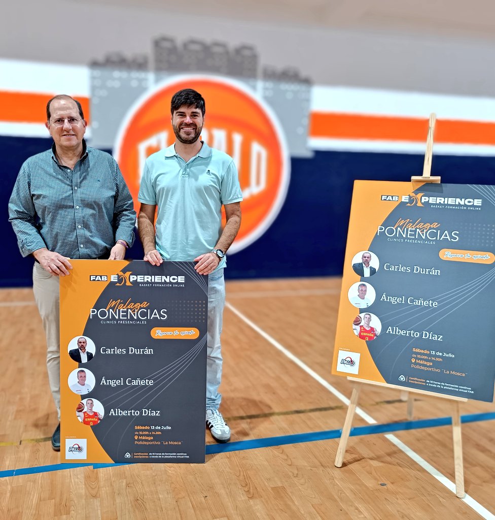 📣 Presentado en el Polideportivo La Mosca  el #FABExperience que tendrá lugar el próximo sábado día 13 de julio <a href="/FAB_Andaluza/">Federación Andaluza de Baloncesto</a> <a href="/cbelpalo/">𝙲𝚕𝚞𝚋 𝙱𝚊𝚕𝚘𝚗𝚌𝚎𝚜𝚝𝚘 𝙴𝚕 𝙿𝚊𝚕𝚘</a>

📸 <a href="/RBandresM/">Ricardo Bandrés</a> y Andrés Sánchez

🗣️ <a href="/cd_ortega/">Carles Duran</a>, Ángel Sánchez-Cañete y Alberto Díaz

📝 ¡Últimos días de inscripción! #Entrenadores #Formación