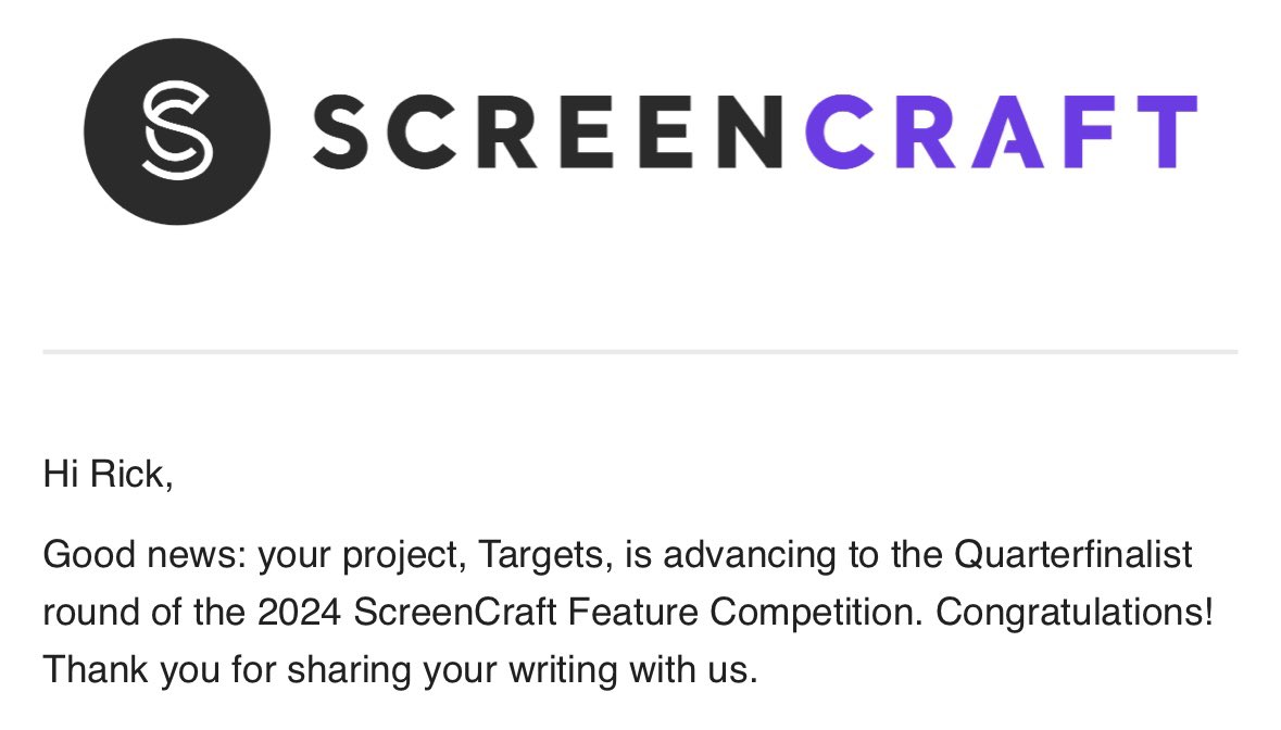 Thank you <a href="/screencrafting/">ScreenCraft</a> and congrats to everyone who made the list!