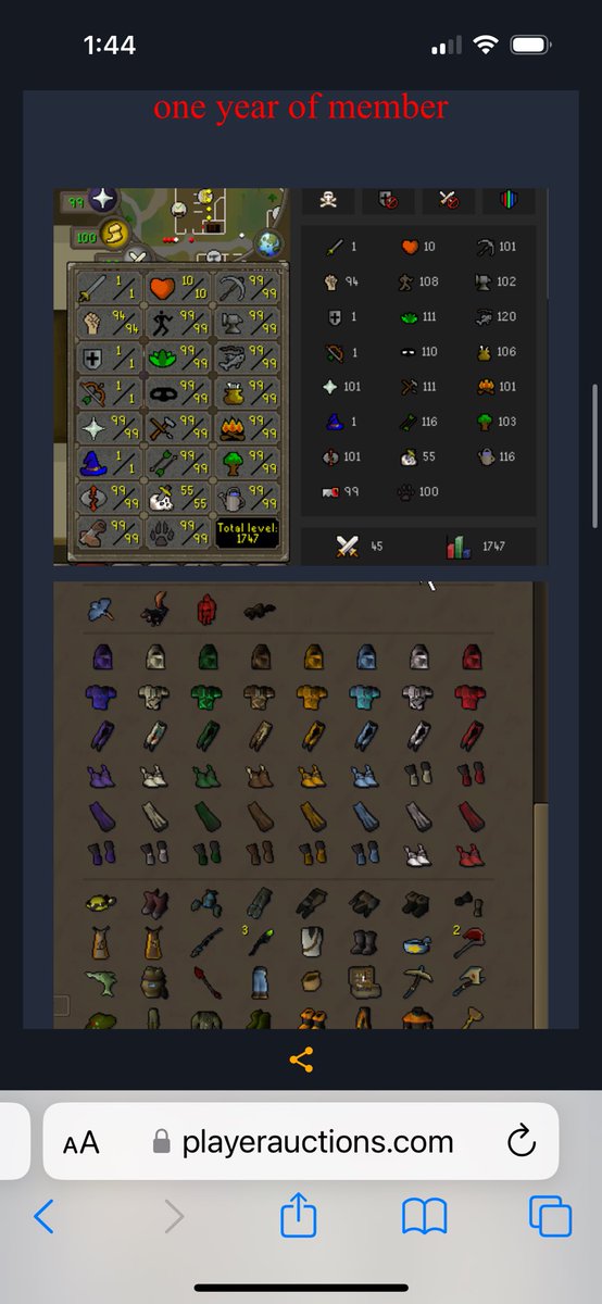 ColdHrtdOSRS's tweet photo. This is my account that was hijacked and attached to a Jagex account. I would never sell, my 220+ in game days and what I achieved on this account means more to me than a months pay. Please lock this account ffs. 

https://t.co/A784OjvpKD

@JagexTyran @JagexTwisted @JagexAyiza @JagexAsh @JagexKieren @JagexSupport
