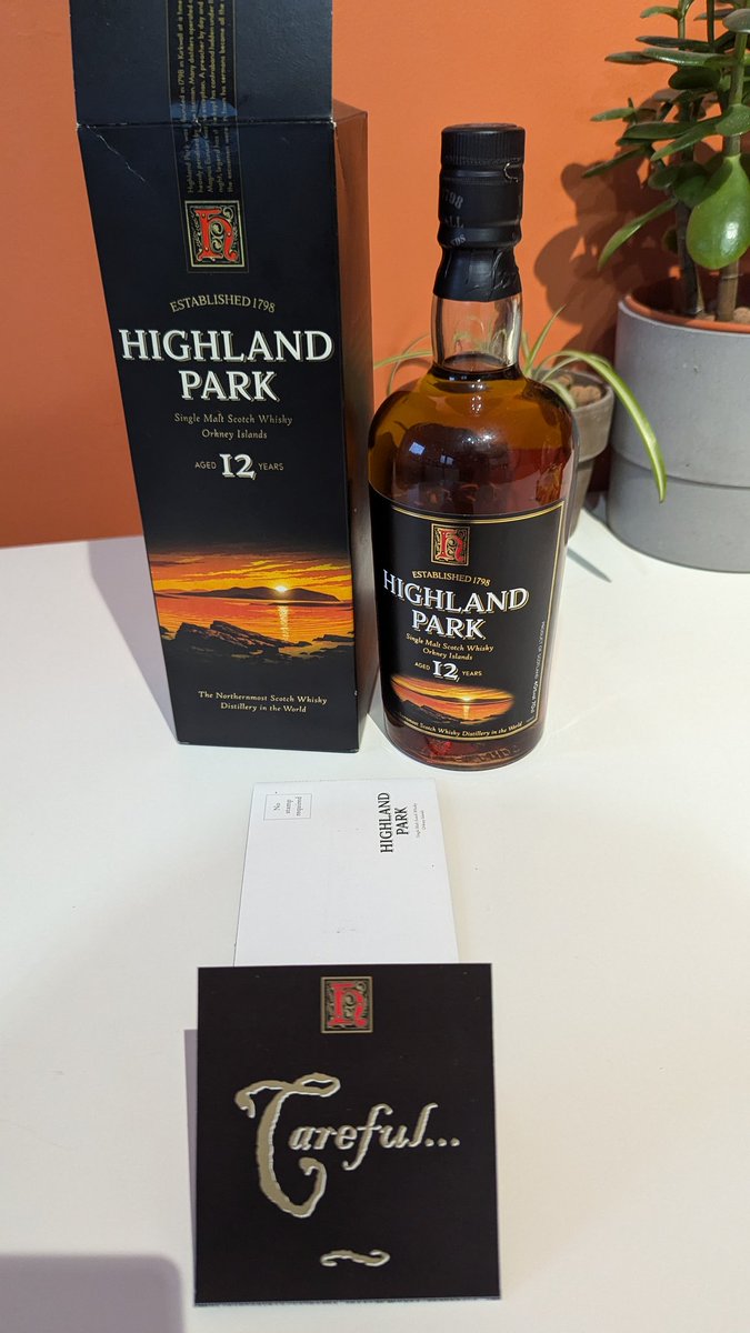 Jibby68's tweet photo. @HighlandPark I have been gifted this bottle of 12 year old but looking at the card in it it asks if you have a PC at home, any ideas how old this bottle is? https://t.co/1LA4UC3cLT