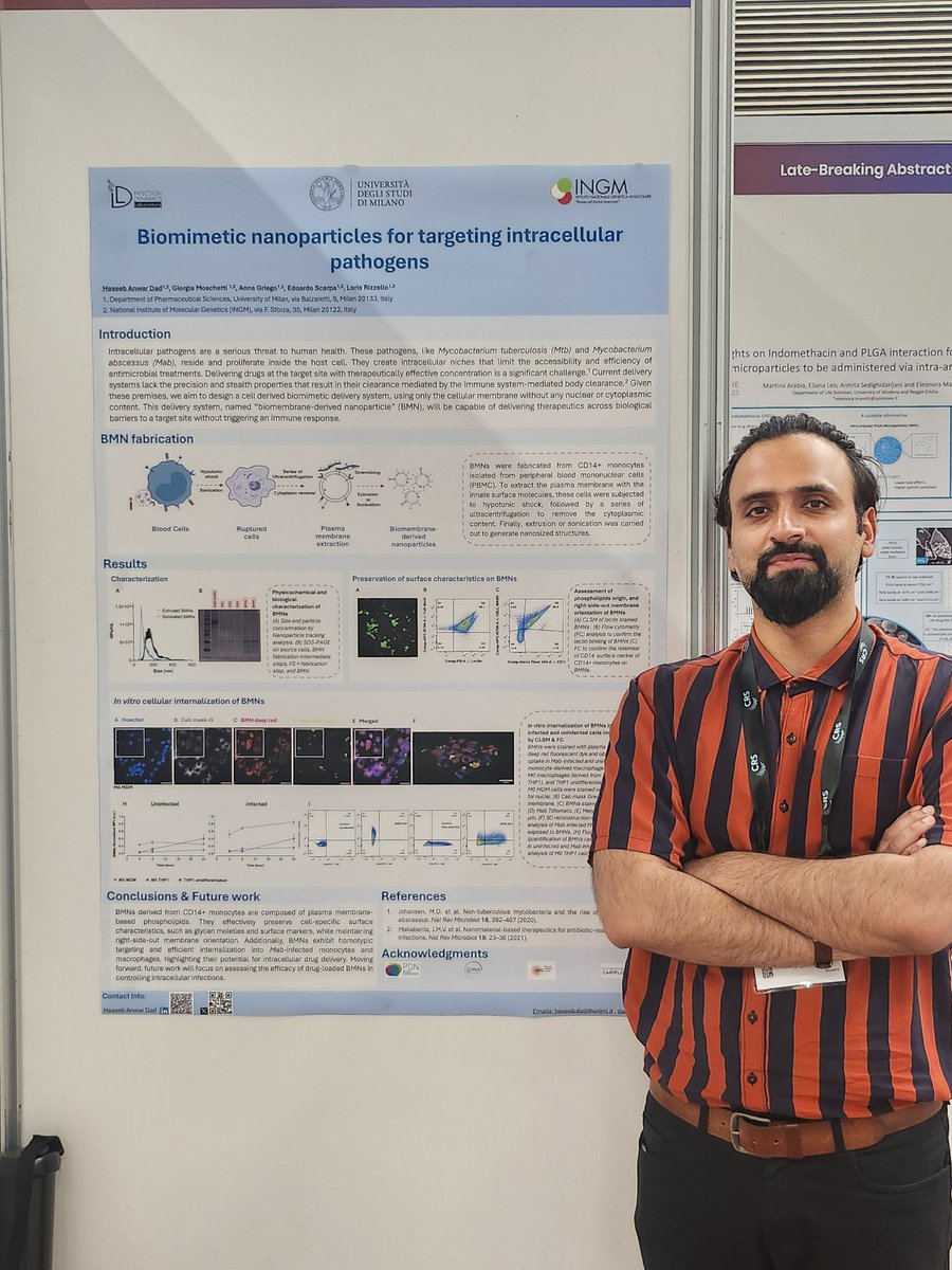 HaseebAnwarDaad's tweet photo. If you are at @CRSScience 2024 Annual meeting and interested in Biomimetic NPs and infections. Come and find me at poster 1179. #CRS2024 https://t.co/1016RrlUFZ