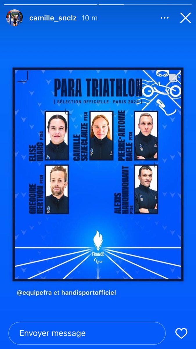 #Clichy fière de Camille Sénéclauze, qualifiée pour le paratriathlon des jeux paralympiques de Paris ! Une athlète formidable, déterminée et talentueuse que nous soutenons tous pour cette aventure extraordinaire : allez Camille !
#paralympicsgames #jop2024 #jeuxparalympiques2024