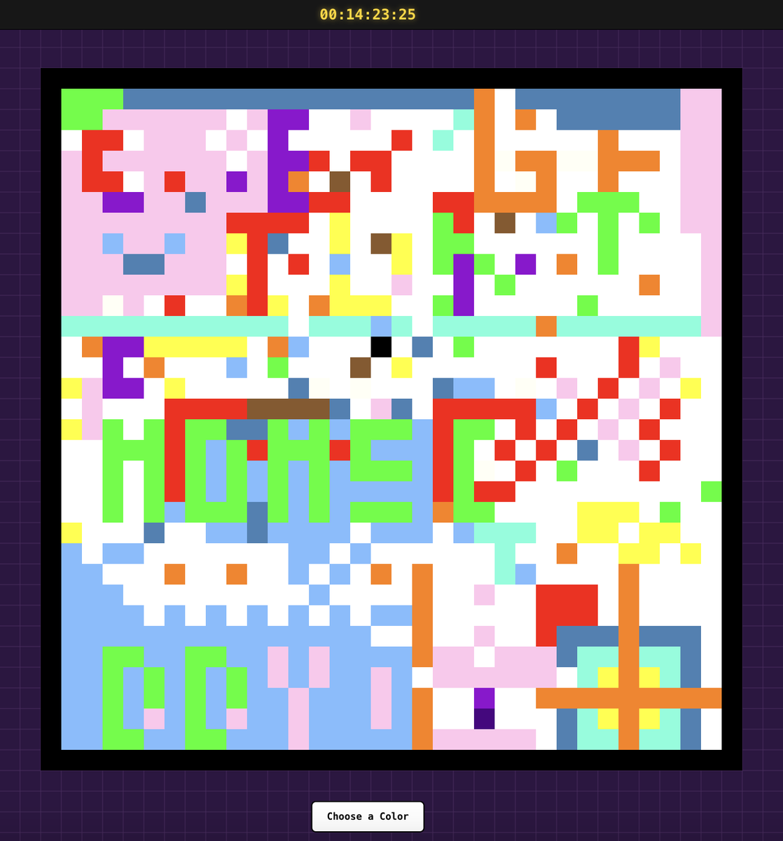 14 more hours left to engrave yourself in the ever changing onchain canvas.

pwar.pixelaw.xyz/?app=&center=3…