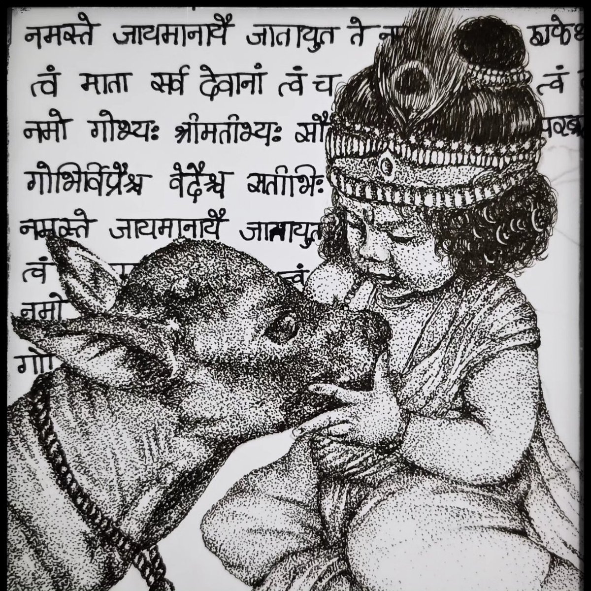 Preethibhatp's tweet photo. Work In Progress - Dot art and line art 
Jai Shree Krishna! 

#dot #art #line
#jaishreekrishna #harekrishna https://t.co/eYGpOzcSeU