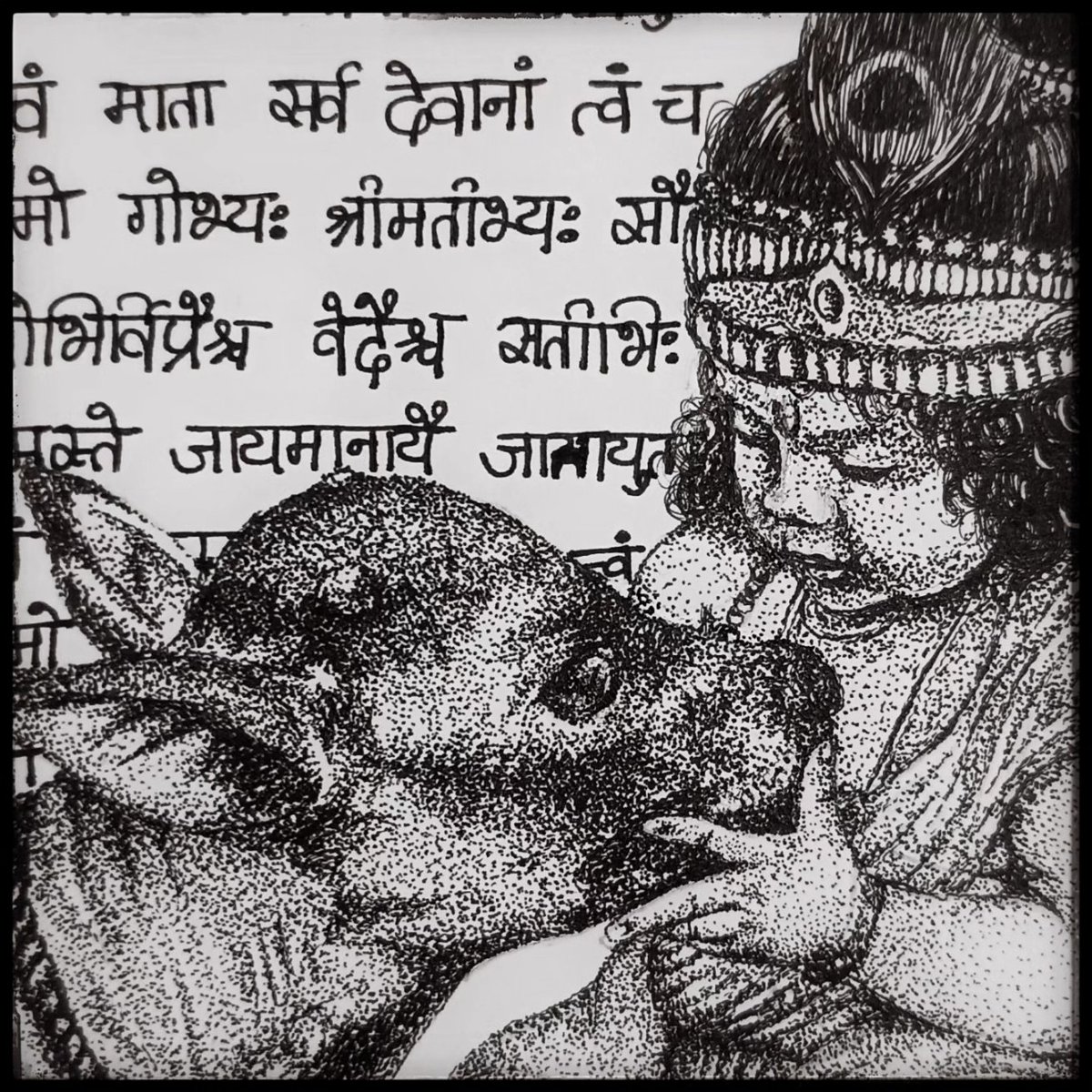 Preethibhatp's tweet photo. Work In Progress - Dot art and line art 
Jai Shree Krishna! 

#dot #art #line
#jaishreekrishna #harekrishna https://t.co/eYGpOzcSeU