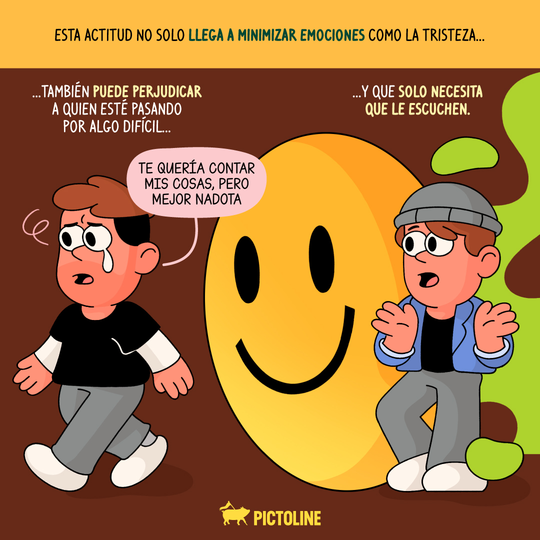 pictoline's tweet photo. 🔎¿Cómo reconocer la positividad tóxica? Aquí algunos signos 😵‍💫
#positividadtóxica #Positividad #SaludMental #Emociones https://t.co/BEneQL8XUB