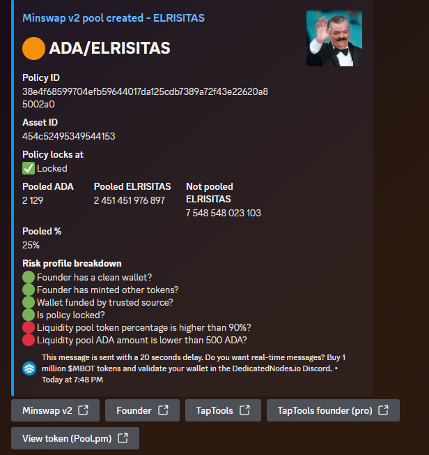 dedicatednodes's tweet image. #MBOT now supports Minswap v2 pools!

$MBOT