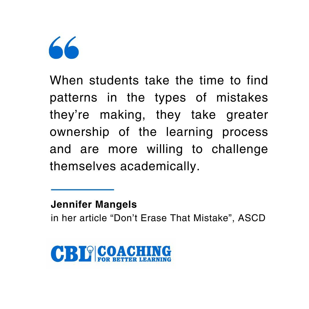 CBLTextbooks's tweet image. We often say, &quot;Learn from your mistakes.&quot; 

Mangels offers a systematic way of doing so. 

What are your thoughts?

#teachingtips #classroompractices #education #adulteducation #adulted