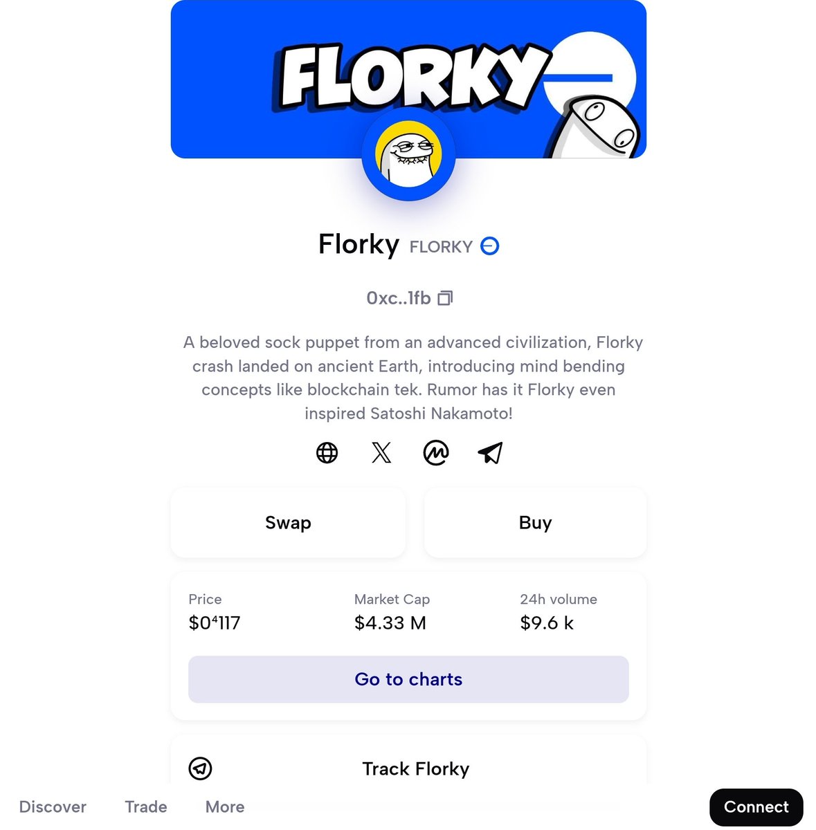 We have officially secured our custom Florky page on <a href="/flooz_xyz/">The Vibe Trading App by Flooz</a>. Now, you can buy and swap directly from the link in our bio, no matter where you are!

From fiat to $FLORKY in just a few clicks.

This is a significant milestone in our effort to onboard as many Florkians to <a href="/base/">Base</a>