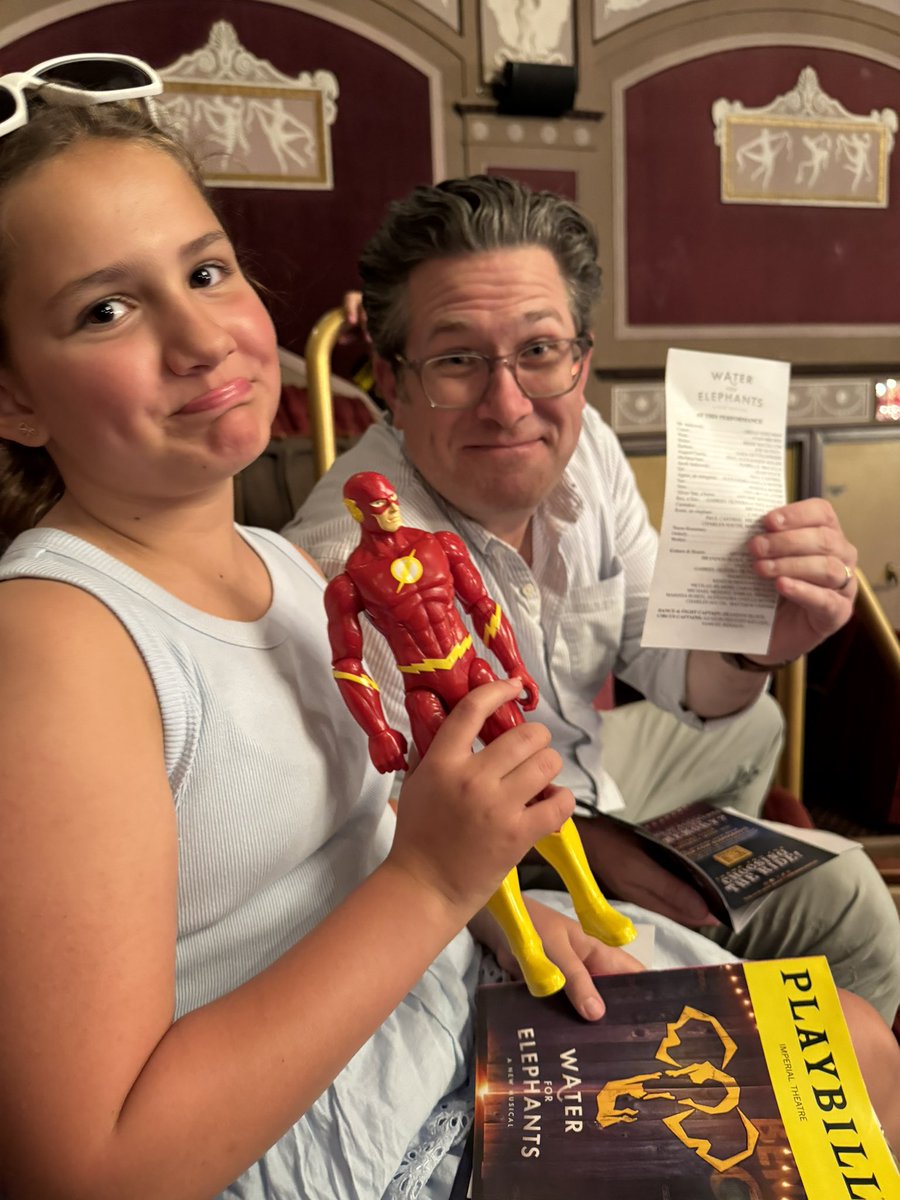 ptrbuckley's tweet photo. @_GrantGust__ one of your biggest fans is sad to miss you on her golden birthday but hopes you have a great afternoon off! she brought her own understudy :) #theflash https://t.co/pvx465iaQq