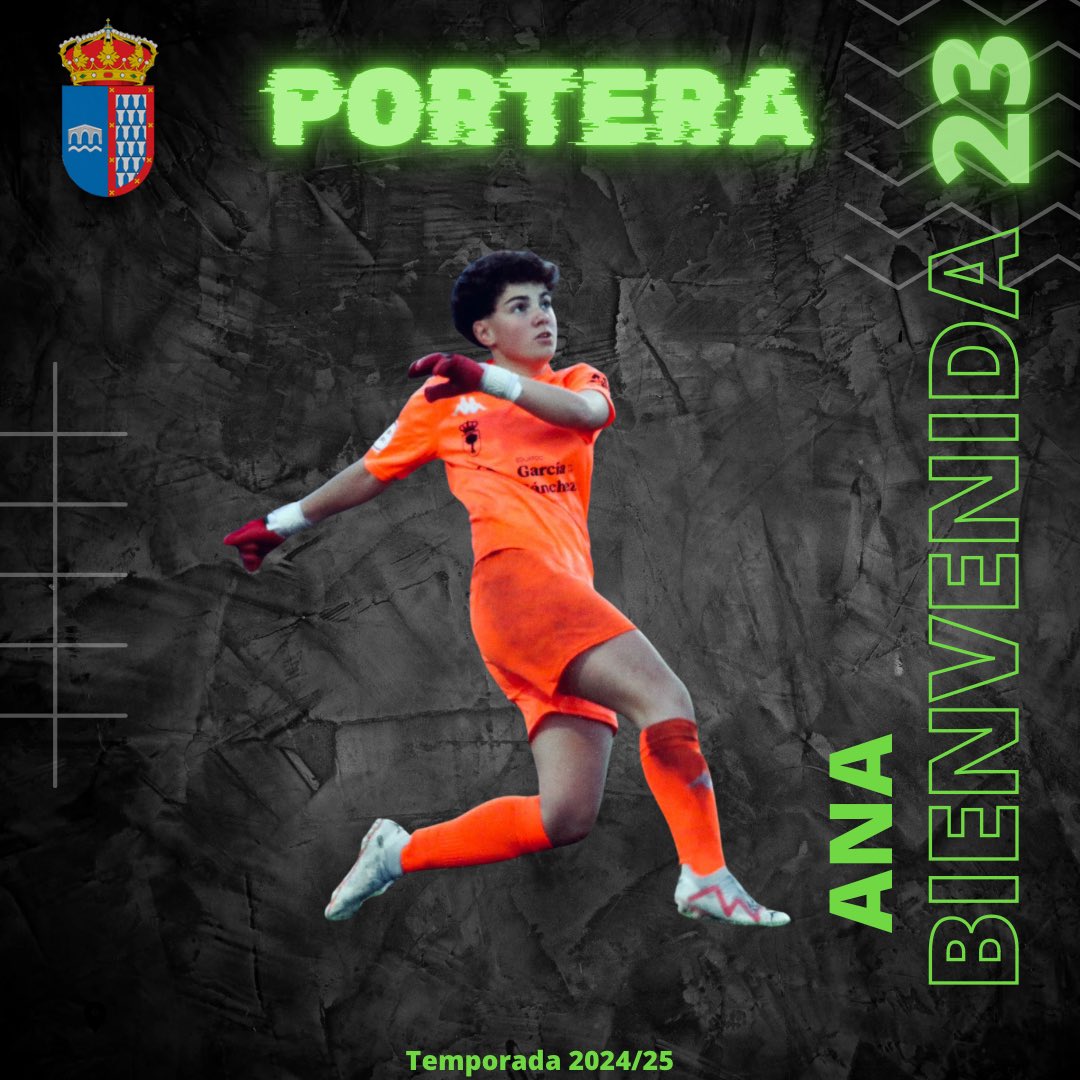 Primer fichaje de nuestro equipo femenino para la 2024/25.

Ella es Ana Pérez, portera procedente del Extremadura Femenino CF de categoría Nacional.

Portera ágil, con muchos reflejos y gran golpeo de balón que nos dará seguridad y veteranía en la portería.

¡VAMOS ANA! 💚🖤