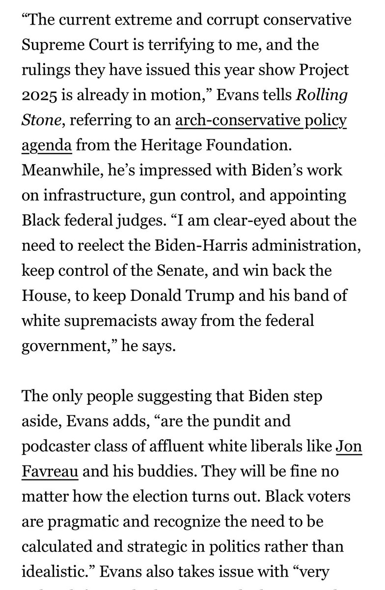 notcapnamerica's tweet image. I spoke to Rolling Stone about Biden remaining in the race, and some people aren’t gonna be happy about what I had to say. 🤷🏽‍♂️