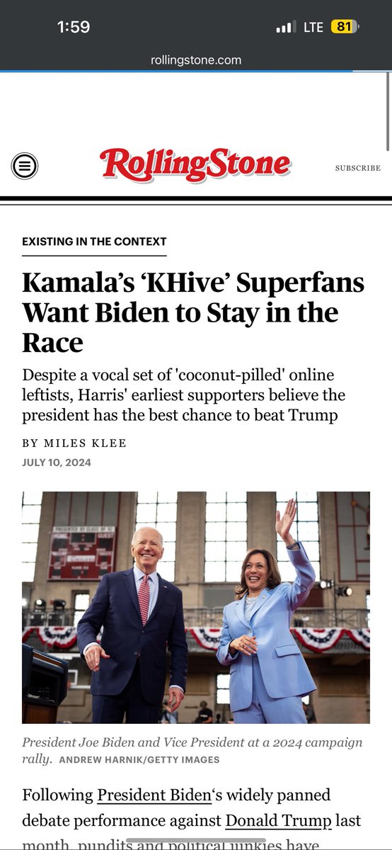 notcapnamerica's tweet image. I spoke to Rolling Stone about Biden remaining in the race, and some people aren’t gonna be happy about what I had to say. 🤷🏽‍♂️