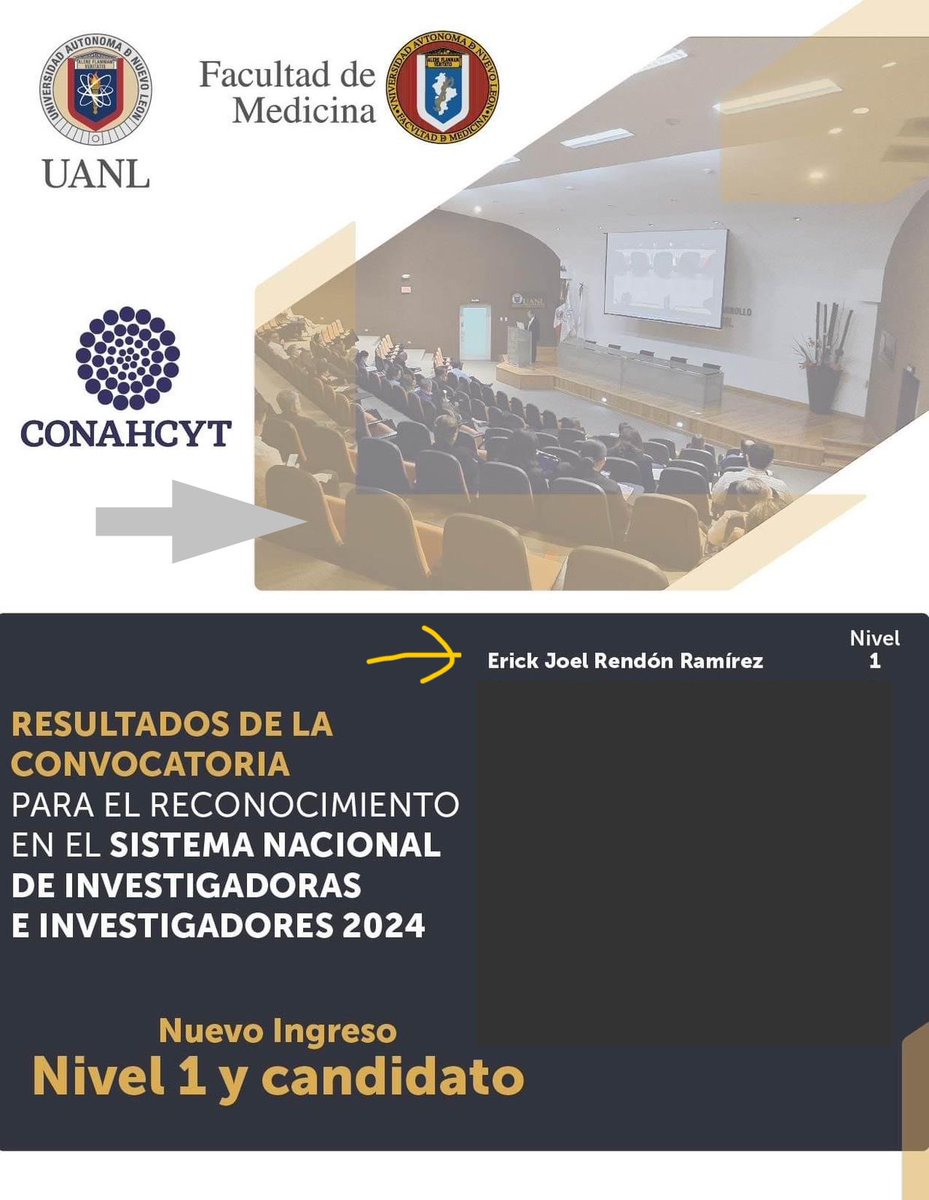 ErickRendonMD's tweet photo. It is a privilege to be part of the national system of researchers in my country. I am grateful to my institution HU UANL, to my wife, Dra. Perla Colunga, the most brilliant researcher in the world, and to my mentor in pleural disease, Dr. Porcel https://t.co/ATBSP2X7aF