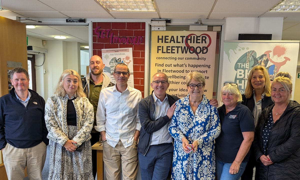 Healthier Fleetwood (@healthierfltwd) on Twitter photo Thanks to <a href="/TheKingsFund/">The King's Fund</a> Nicola, Adam & Ben for visiting Fleetwood today. As part of the day they chatted with local residents & community groups, heard about all the great work happening across the Town & exciting plans for the future. <a href="/markspen9999/">Mark Spencer</a> <a href="/dave_mcpartlin/">Dave McPartlin</a> <a href="/CEOFleetTrust/">Charley Wilkinson</a> Thanks to <a href="/TheKingsFund/">The King's Fund</a> Nicola, Adam & Ben for visiting Fleetwood today. As part of the day they chatted with local residents & community groups, heard about all the great work happening across the Town & exciting plans for the future. <a href="/markspen9999/">Mark Spencer</a> <a href="/dave_mcpartlin/">Dave McPartlin</a> <a href="/CEOFleetTrust/">Charley Wilkinson</a>