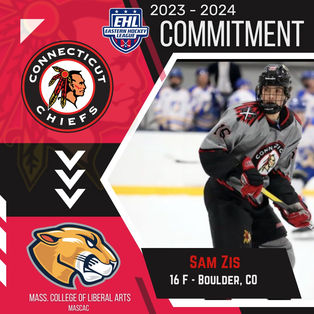 CTChiefsHockey's tweet photo. We're thrilled to announce that Chiefs forward Sam Zis will be joining the MCLA Trailblazers this fall! After two great seasons with us, we're excited to see what he'll accomplish at the next level. Good luck, Sam! 🏒

Read more at 
https://t.co/cWM6xdNCOt https://t.co/RCapg1oJt9