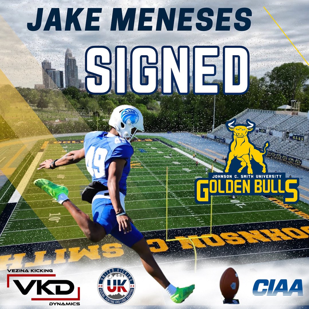 Congratulations to <a href="/J4Meneses/">Jacob</a> on his Full Scholarship offer and signing with Johnson C. Smith University. 
#VezinaKickingDynamics
#VKD #TrainWithVKD #StickToTheTechnique #ST3 #WilsonFootball #WizardSports #CapeAthtics #UnitedKicking