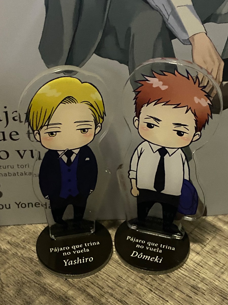 ChecheDebbie's tweet photo. Al fin te tengo en mi manos 🥹🖤📗
Los acrílicos (foto 2)🥹🤏🏻
#manga #BL #pajaroquetrinanovuela #twitteringbirdsneverfly #SaezuruToriwaHabatakanai #Saezuru #vol8 #spanishedition https://t.co/SN9j1RYXeC