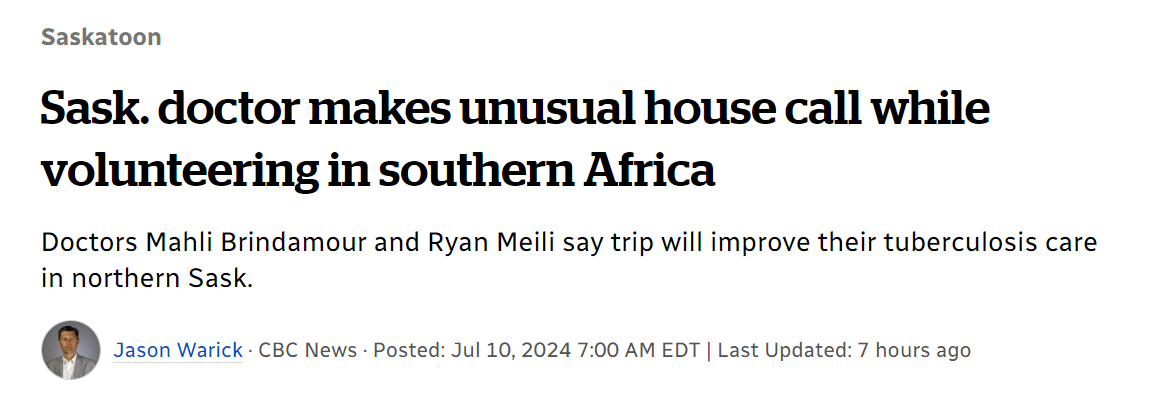 Adam R Houston (@healthlawadamh) on Twitter photo Neat piece about the #tuberculosis work @MahliBrindamour & <a href="/ryanmeili/">Ryan Meili (has left)</a> were doing in Lesotho🇱🇸:
cbc.ca/news/canada/sa…
To hear more about their experiences, check out their segment in the <a href="/StopTBCanada/">Stop TB Canada</a>/<a href="/PIHCanada/">Partners In Health Canada</a>/<a href="/MSF_canada/">Doctors Without Borders / Médecins Sans Frontières</a>/<a href="/MSF_access/">MSF Access Campaign</a> webinar below⬇️. Neat piece about the #tuberculosis work @MahliBrindamour & <a href="/ryanmeili/">Ryan Meili (has left)</a> were doing in Lesotho🇱🇸:
cbc.ca/news/canada/sa…
To hear more about their experiences, check out their segment in the <a href="/StopTBCanada/">Stop TB Canada</a>/<a href="/PIHCanada/">Partners In Health Canada</a>/<a href="/MSF_canada/">Doctors Without Borders / Médecins Sans Frontières</a>/<a href="/MSF_access/">MSF Access Campaign</a> webinar below⬇️.