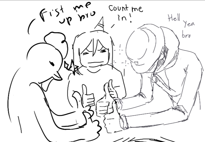 Tee_Evergreen's tweet photo. magma doodle with the gang https://t.co/5A79nq9Vcd