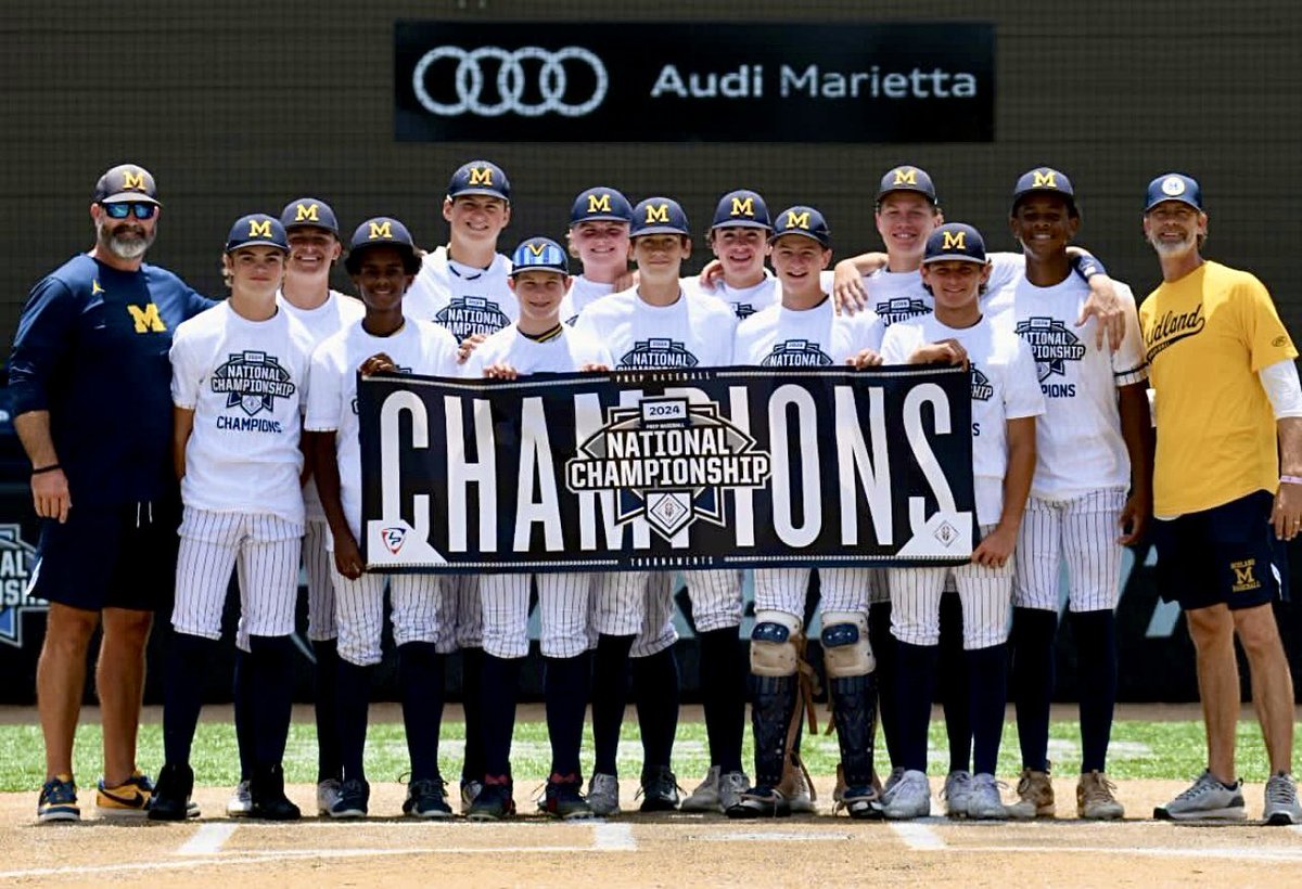 MidlandBasebal's tweet photo. Say hello to your 2024 14u PBR NATIONAL CHAMPIONS!!! 

#RollSkins #OneFamily〽️ #RingSzn https://t.co/MEkU1i2oVX