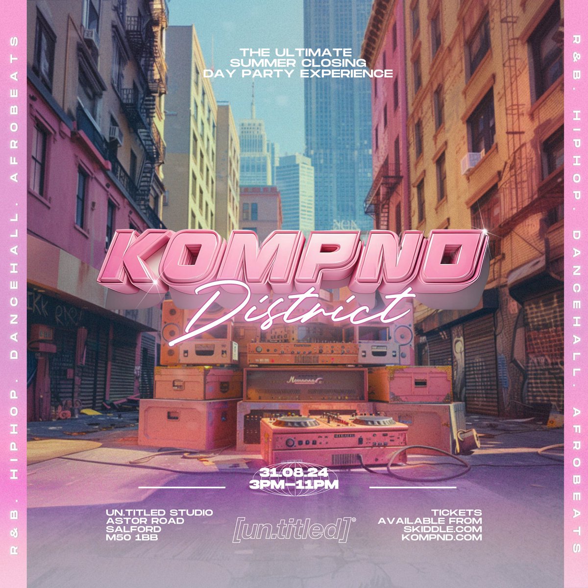 stxylo's tweet photo. Pull up in the KOMPND DISTRICT! 🏵️🌸

The ultimate summer closing day party experience! 

2 stages / 2 sound systems! Indoor and outdoor settings! Top tier food with 10+ DJ’s hosting our biggest ever crowd of 1500 family members.

Come close out the season with us!

��️ 31.08.24 https://t.co/PdX6QJiJQP