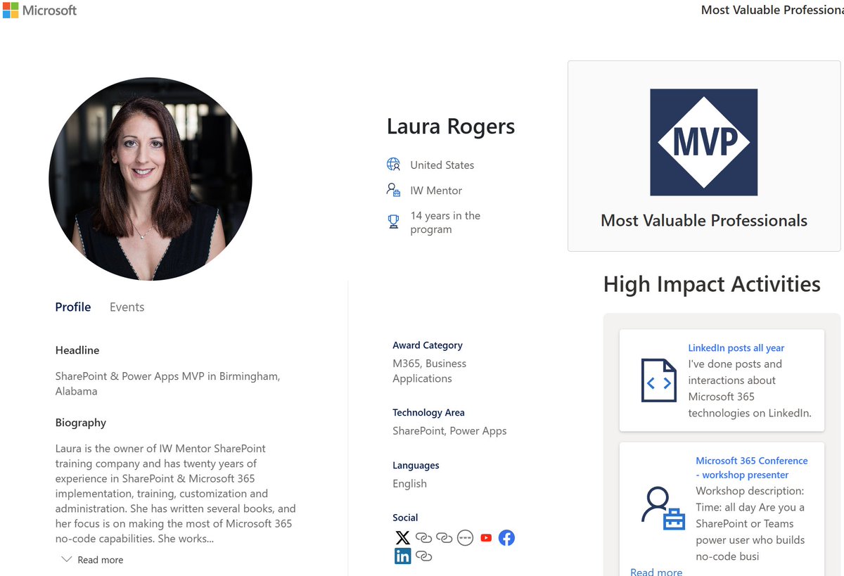 WonderLaura's tweet photo. Thrilled and honored to be recognized as a Microsoft MVP for the 14th consecutive year! 🎉 Huge thanks to @microsoft for this incredible award and to our amazing community for your support. Here's to many years of innovation &amp; collaboration! #MicrosoftMVP #MVPBuzz https://t.co/7A54eNy1zc