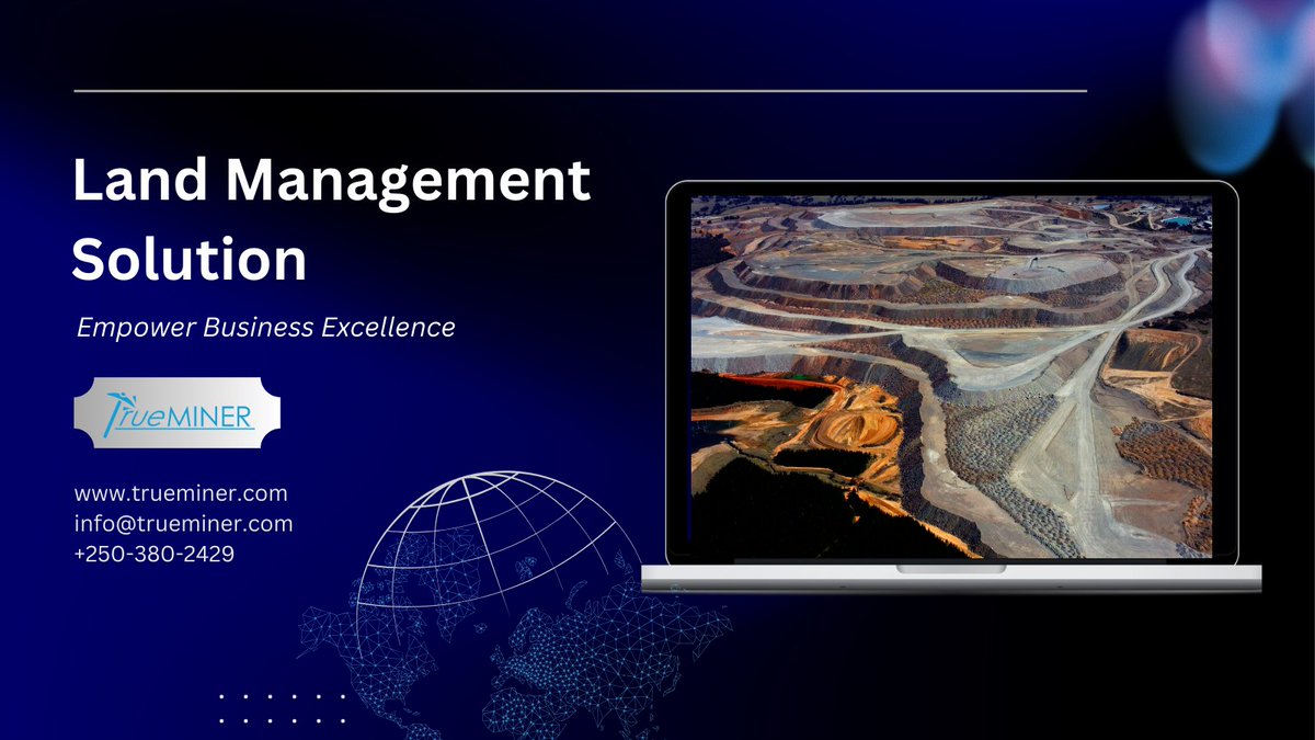 trueMINERSoftw1's tweet photo. A long-overdue game changer in land management is here. Expand your virtual business models with 𝑡𝑟𝑢𝑒MINERᵀᴹ through real-time data, sound corporate decisions, and automated workflows to oversee title obligations, expedite exploration and ensure transparency. #Software https://t.co/jgFHdGt0p3