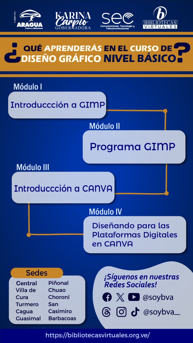 #10Jul ¿Quieres desatar tu creatividad? Nuestro curso de diseño gráfico es perfecto para ti. Aprenderás a dominar programas como GIMP y CANVA, creando contenido visual impactante. 🎨💻 ¡Inscríbete ya y convierte tus ideas en diseños espectaculares!

#CursoDiseñoGráfico
