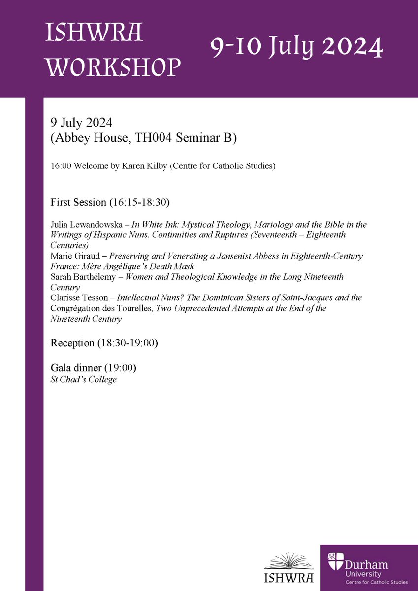 TheMotherTongu2's tweet photo. What's better than an intensive summer seminar on the global history of women religious? So grateful for the invitation to be a part of @ISHWR_A Workshop at @durham_uni. Together we've been exploring new ways for the study of women religious.  Stay tuned for shared endeavours! https://t.co/tPgZ5gPoYd