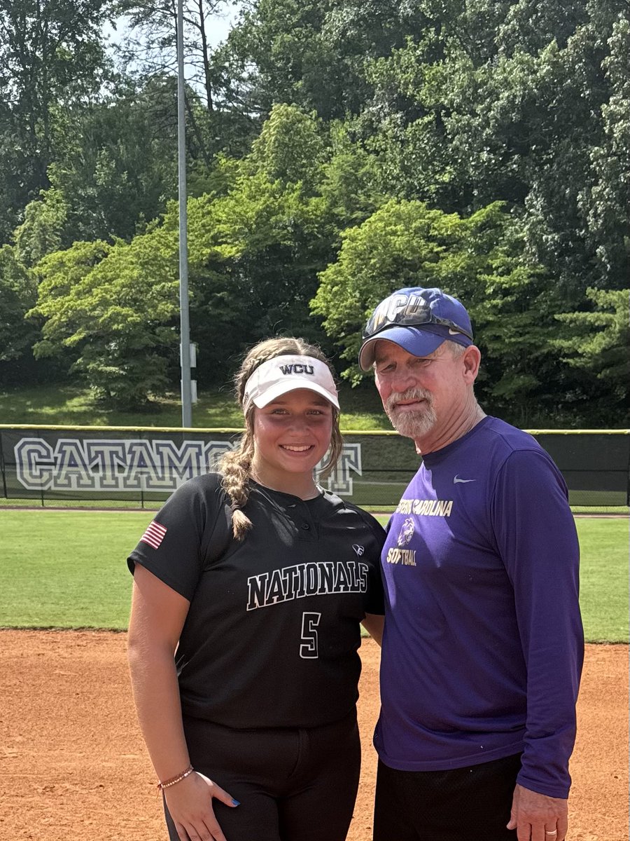 KShambley2025's tweet photo. Always a great day to be in Cullowhee!  Thank you @Clift_coach, @Mads_Arm2Strong and the @CatamountSB players for another amazing softball camp!!!!  It was also good to see a few future teammates as well.💜💛💜@NtlKennedy16u @SydneeBumgarner @BrionyBunsic @AutumnRussell75 https://t.co/TNn9jxfTGh