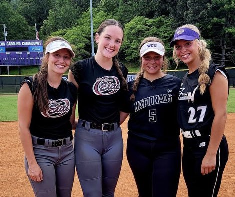 KShambley2025's tweet photo. Always a great day to be in Cullowhee!  Thank you @Clift_coach, @Mads_Arm2Strong and the @CatamountSB players for another amazing softball camp!!!!  It was also good to see a few future teammates as well.💜💛💜@NtlKennedy16u @SydneeBumgarner @BrionyBunsic @AutumnRussell75 https://t.co/TNn9jxfTGh