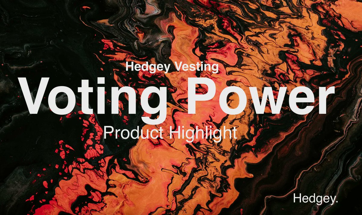 hedgeyfinance's tweet photo. Governance rights for locked tokens. 

Hedgey features two design choices that make this possible.

1. ERC20Votes compatibility 
2. The ability to delegate portions of a lockup to different parties from a single wallet. 

See how it works below

https://t.co/5klalyRGbp https://t.co/6EHOjoL8Jg