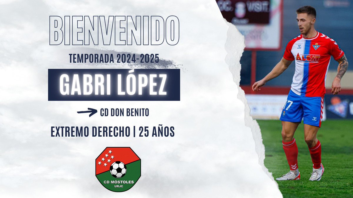 CDMostoles's tweet photo. 🔵 OFICIAL | ¡𝗚𝗔𝗕𝗥𝗜 𝗟𝗢́𝗣𝗘𝗭 refuerza al CD Móstoles a nivel ofensivo!

➡️ Llega procedente del @CDDonBenito_ con el que consiguió el liderato del Grupo 14 de Tercera RFEF y el ascenso.

💥 Velocidad, regate y desequilibrio.

🔗 https://t.co/Sx9EgdKB0R

#VamosMiMóstoles🔵 https://t.co/oMrov18Rx0