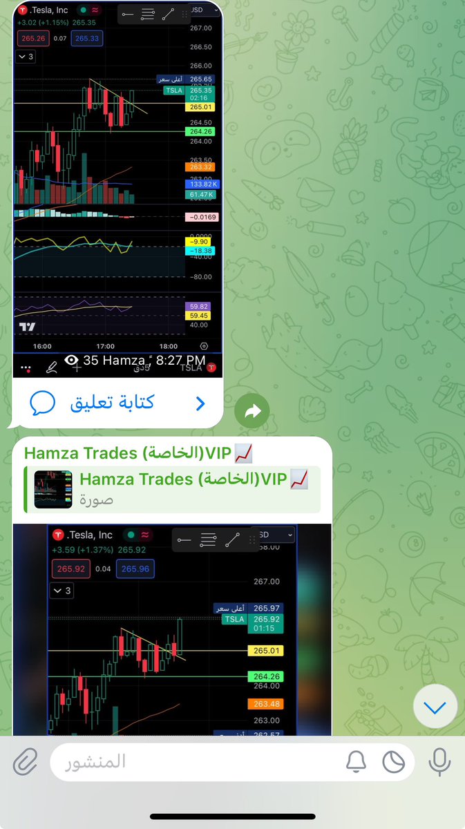 TradesHamza's tweet photo. صفقة مدروسة في #تسلا 
من 1.09 إلى 1.58 🔥🔥✅👍 
ومتابعة اول باول في القناة 👌❤️

#الذهب #الكهرباء #السوق_الامريكي $TSLA #NVDA #عاشوراء https://t.co/EXWD56g4qk